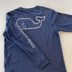 Mens Large Navy Blue Vineyard Vines Long Sleeve